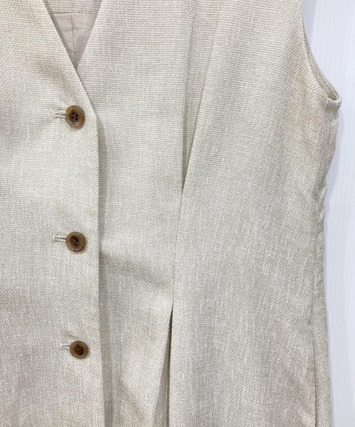 CADUNE（カデュネ）CADUNE (カデュネ) タックジレワンピース ライトグレー サイズ:38の古着・服飾アイテム