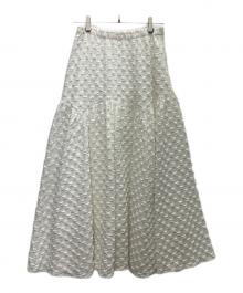 CADUNE（カデュネ）の古着「ラウンドカットスカート」｜ホワイト