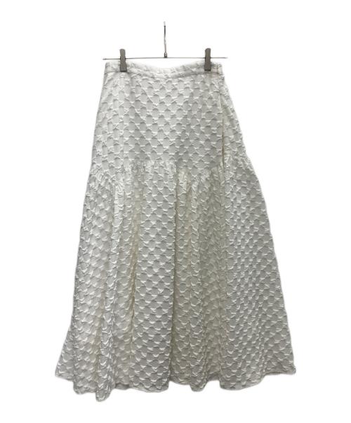 CADUNE（カデュネ）CADUNE (カデュネ) ラウンドカットスカート ホワイト サイズ:SIZE38の古着・服飾アイテム