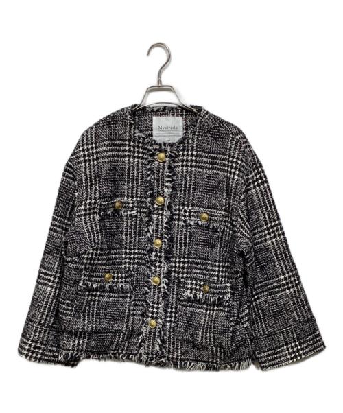 Mystrada（マイストラーダ）Mystrada (マイストラーダ) ツイーディーチェックジャケット　33344980 ブラック サイズ:38の古着・服飾アイテム