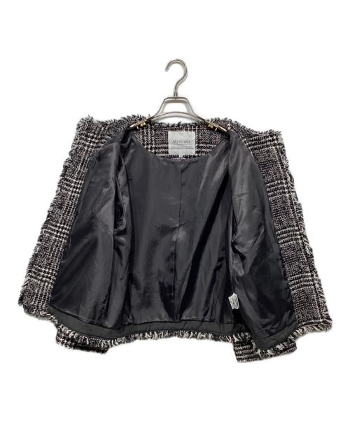 Mystrada（マイストラーダ）Mystrada (マイストラーダ) ツイーディーチェックジャケット　33344980 ブラック サイズ:38の古着・服飾アイテム