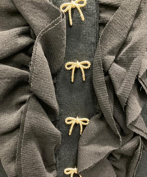 Super Beauty（スーパービューティ）Super Beauty (スーパービューティ) フリルリボンモチーフワンピース ブラック サイズ:40の古着・服飾アイテム