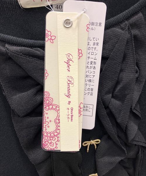 Super Beauty（スーパービューティ）Super Beauty (スーパービューティ) フリルリボンモチーフワンピース ブラック サイズ:40の古着・服飾アイテム