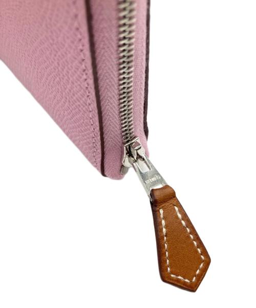 HERMES（エルメス）HERMES (エルメス) アザップロングシルクイン/長財布 ピンクの古着・服飾アイテム