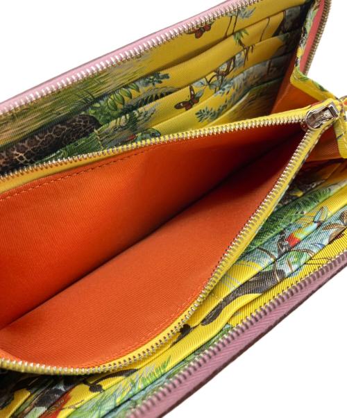 HERMES（エルメス）HERMES (エルメス) アザップロングシルクイン/長財布 ピンクの古着・服飾アイテム