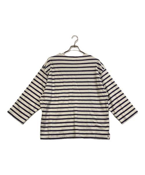 UPCYCLELINO（アップサイクルリノ）UpcycleLino (アップサイクルリノ) ボーダービックTシャツ ブルー サイズ:2の古着・服飾アイテム