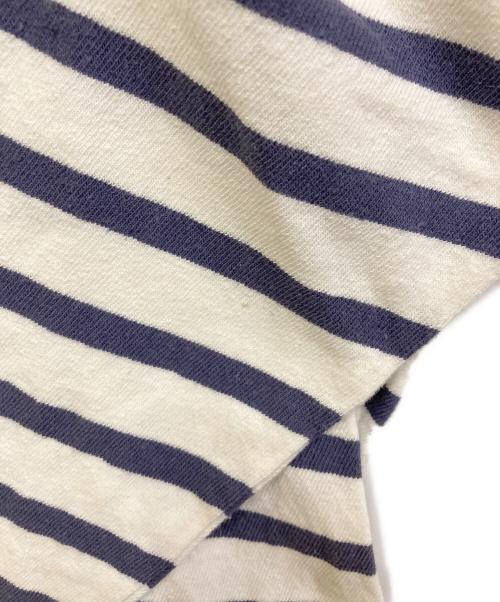 UPCYCLELINO（アップサイクルリノ）UpcycleLino (アップサイクルリノ) ボーダービックTシャツ ブルー サイズ:2の古着・服飾アイテム