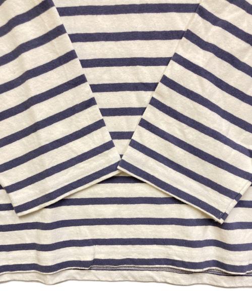 UPCYCLELINO（アップサイクルリノ）UpcycleLino (アップサイクルリノ) ボーダービックTシャツ ブルー サイズ:2の古着・服飾アイテム