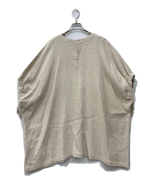 かぐれ（カグレ）かぐれ (カグレ) ギャザースリーブチュニック アイボリー サイズ:Freeの古着・服飾アイテム