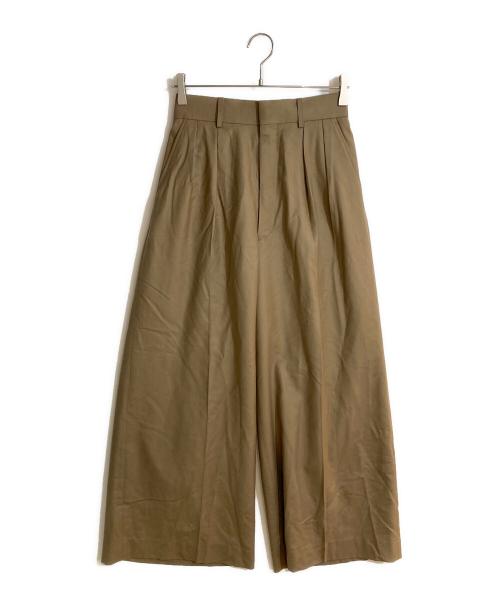 HYKE（ハイク）HYKE (ハイク) FLANNEL WIDE LEG PANTS ブラウン サイズ:2の古着・服飾アイテム