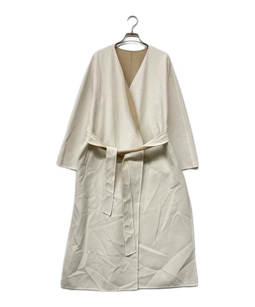 ANAYI（アナイ）ANAYI (アナイ) カラーリバーノーカラーコート アイボリー サイズ:38の古着・服飾アイテム