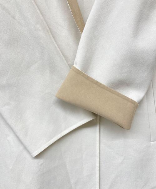 ANAYI（アナイ）ANAYI (アナイ) カラーリバーノーカラーコート アイボリー サイズ:38の古着・服飾アイテム
