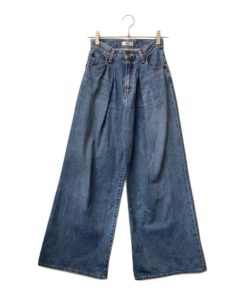 aluna（アルナ）aluna (アルナ) aluna タックデニムパンツ ブルー サイズ:Sの古着・服飾アイテム