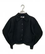ENFOLDエンフォルド）の古着「タックカーディガン」｜ブラック