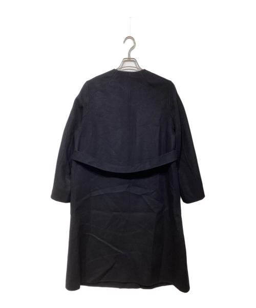 BALLSEY（ボールジィ）BALLSEY (ボールジィ) プレミアムウールリバー ノーカラーコート ネイビー サイズ:36の古着・服飾アイテム