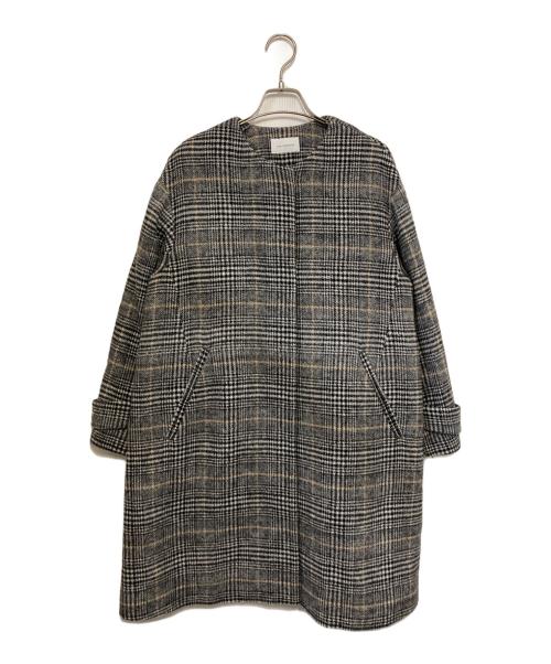 green label relaxing（グリーンレーベルリラクシング）green label relaxing (グリーンレーベルリラクシング) ソフトメルトン Aライン コート グレー サイズ:36の古着・服飾アイテム