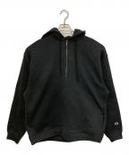 Champion×MONKEY TIMEチャンピオン×モンキータイム）の古着「フリース ハーフ ジップ フーディー」｜チャコールグレー