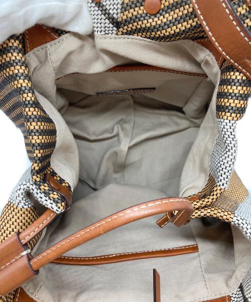 mica della valle（ミカ デラ ヴァッレ）mica della valle (ミカ デラ ヴァッレ) nuvola piccola 2way bag アイボリー×ブラウンの古着・服飾アイテム