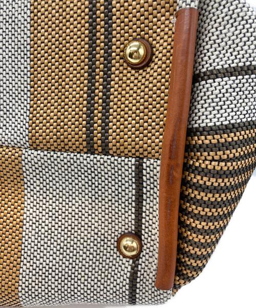 mica della valle（ミカ デラ ヴァッレ）mica della valle (ミカ デラ ヴァッレ) nuvola piccola 2way bag アイボリー×ブラウンの古着・服飾アイテム