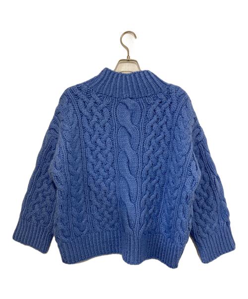 ebure（エブール）EBURE (エブール) ケーブルニット ブルー サイズ:Fの古着・服飾アイテム