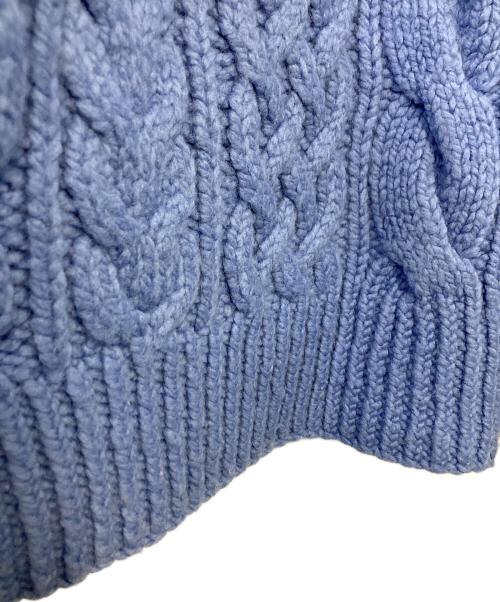 ebure（エブール）EBURE (エブール) ケーブルニット ブルー サイズ:Fの古着・服飾アイテム