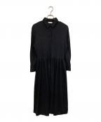 ebureエブール）の古着「ウール シャツワンピース」｜ブラック
