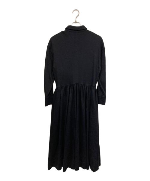 ebure（エブール）EBURE (エブール) ウール シャツワンピース ブラック サイズ:36の古着・服飾アイテム