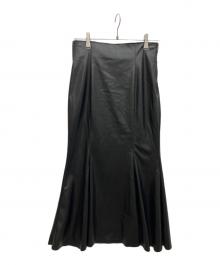 Noble（ノーブル）の古着「フェイクレザーマーメイドスカート」｜ブラック