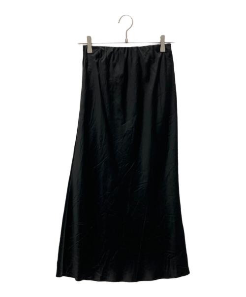 Noble（ノーブル）Noble (ノーブル) ナローAラインサテンスカート ブラック サイズ:SIZEFREEの古着・服飾アイテム