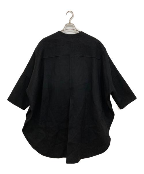 LE PHIL（ル フィル）LE PHIL (ル フィル) ソフトウールリバーポンチョ ブラック サイズ:1の古着・服飾アイテム