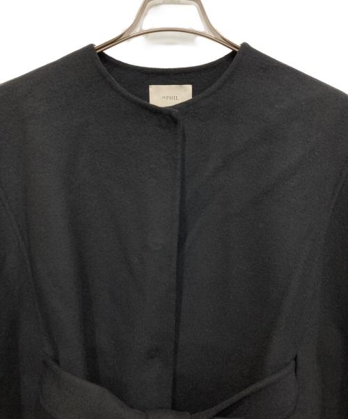 LE PHIL（ル フィル）LE PHIL (ル フィル) ソフトウールリバーポンチョ ブラック サイズ:1の古着・服飾アイテム