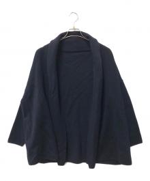 MUSE de Deuxieme Classe（ミューズ ドゥーズィエム クラス）の古着「スムース ニットガウン ショートコート」｜ネイビー