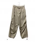 RYO TAKASHIMAリョウタカシマ）の古着「VENTILE COTTON DRAWSTRING PANTS」｜ベージュ
