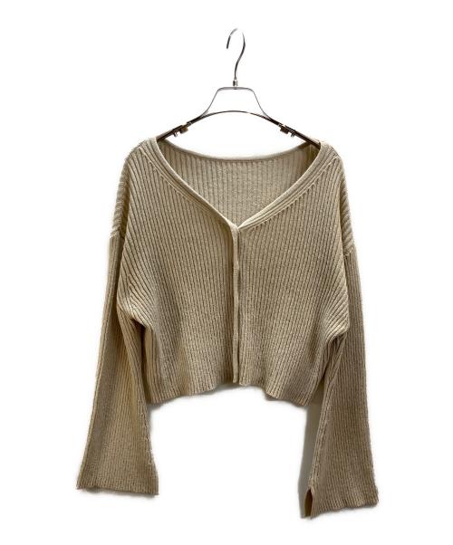 L'appartement（アパルトモン）L'appartement (アパルトモン) Boucle 2way Short Cardigan ナチュラル サイズ:フリーの古着・服飾アイテム