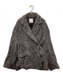 CLANE×SuzuHirose（クラネ×スズヒロセ）の古着「MIX COLOR OVER COAT」｜ブラック