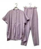 CADUNEカデュネ）の古着「バンドカラーセットアップ」｜パープル