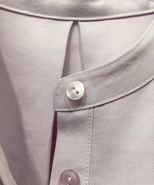 CADUNE（カデュネ）CADUNE (カデュネ) バンドカラーセットアップ パープル サイズ:34の古着・服飾アイテム