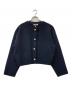 Apuweiser-riche（アプワイザーリッシェ）の古着「パール釦ショートニットジャケット」｜ネイビー
