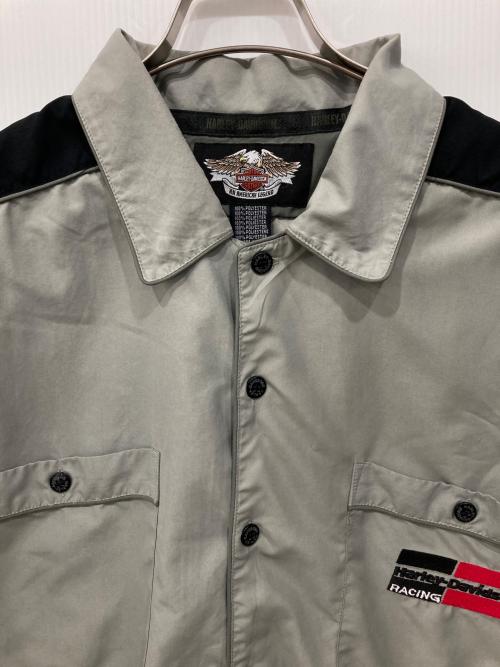 HARLEY-DAVIDSON（ハーレーダビッドソン）HARLEY-DAVIDSON (ハーレーダビッドソン) ワークシャツ グレー サイズ:XLの古着・服飾アイテム