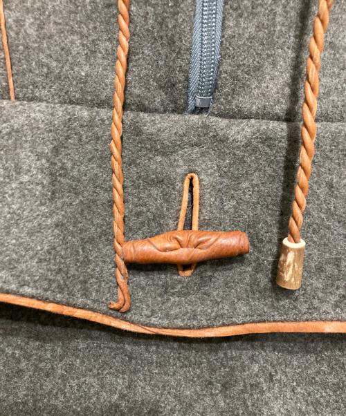 古着（フルギ）古着 (フルギ) レザー切替ハーフジップジャケット カーキ サイズ:不明の古着・服飾アイテム