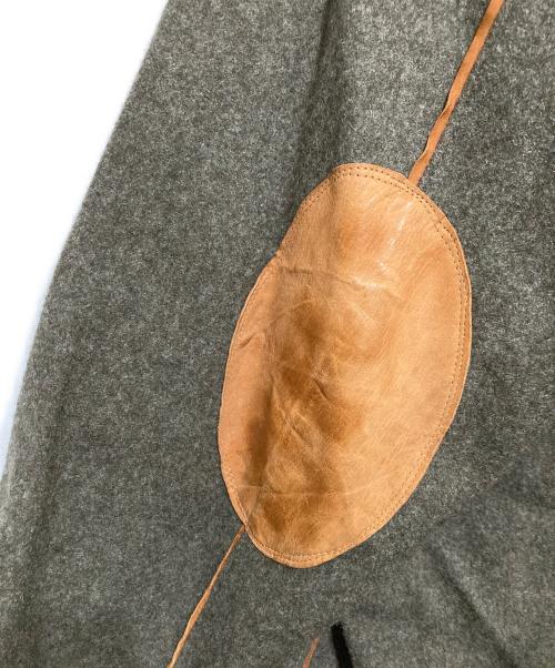 古着（フルギ）古着 (フルギ) レザー切替ハーフジップジャケット カーキ サイズ:不明の古着・服飾アイテム