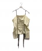 MAISON SPECIALメゾンスペシャル）の古着「Asymmetry Ribbon Off Shoulder Blouse」｜アイボリー