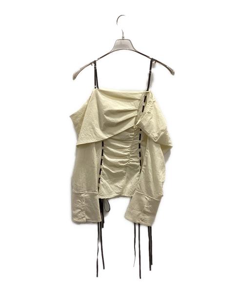 MAISON SPECIAL（メゾンスペシャル）MAISON SPECIAL (メゾンスペシャル) Asymmetry Ribbon Off Shoulder Blouse アイボリー サイズ:フリーの古着・服飾アイテム