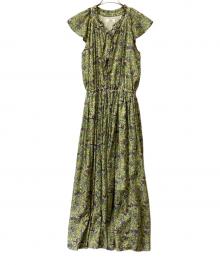 OBLI（オブリ）の古着「シフォンフラワーワンピース」｜イエロー