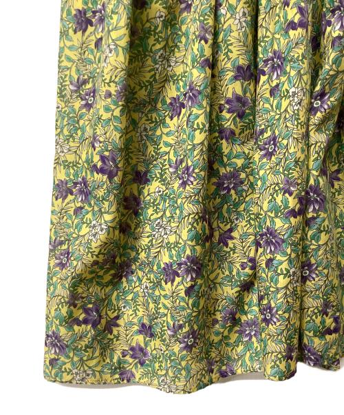 OBLI（オブリ）OBLI (オブリ) シフォンフラワーワンピース イエロー サイズ:Mの古着・服飾アイテム