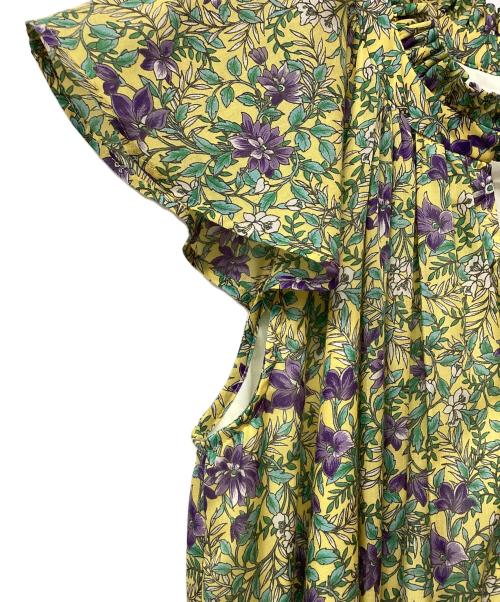 OBLI（オブリ）OBLI (オブリ) シフォンフラワーワンピース イエロー サイズ:Mの古着・服飾アイテム