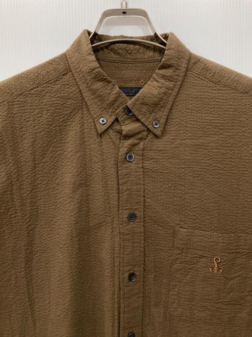SOPHNET.（ソフネット）SOPHNET. (ソフネット) シアサッカーシャツ カーキ サイズ:Mの古着・服飾アイテム
