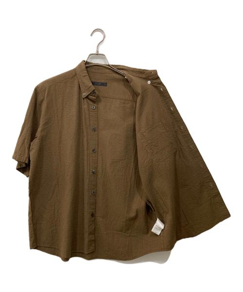 SOPHNET.（ソフネット）SOPHNET. (ソフネット) シアサッカーシャツ カーキ サイズ:Mの古着・服飾アイテム