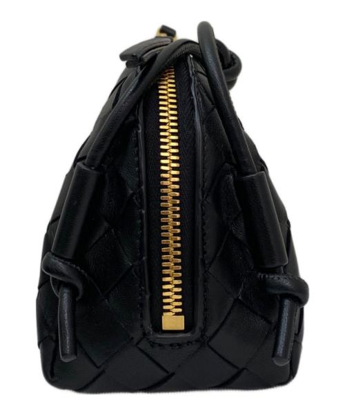 BOTTEGA VENETA（ボッテガベネタ）BOTTEGA VENETA (ボッテガベネタ) イントレチャート コンサートポーチ ブラックの古着・服飾アイテム