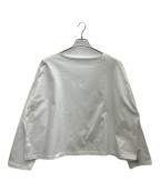 journal standard luxeジャーナルスタンダード ラックス）の古着「プレーティングジャージ ボートネックプルオーバー」｜ホワイト